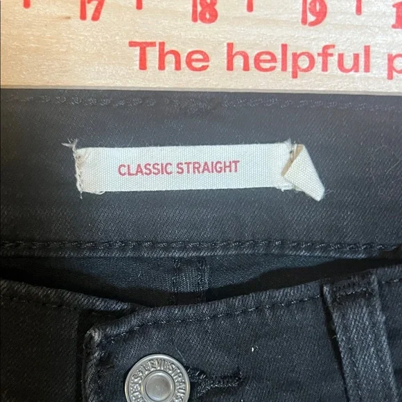 Levi's Women’s Black Straight Leg Jeans for Women Size 12 - Picture 4 of 7